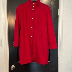 Kristen Blake red peacoat